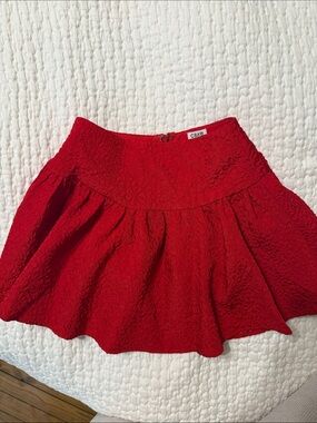 Cake for Dinner Luna skirt Red Textured Circle Skirt